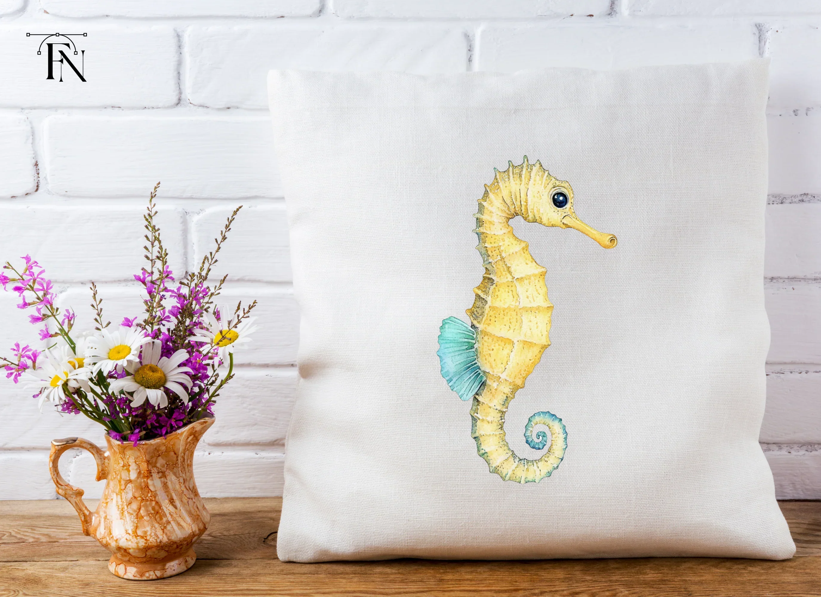 Yellow Seahorse Clipart Bundle - Image 6