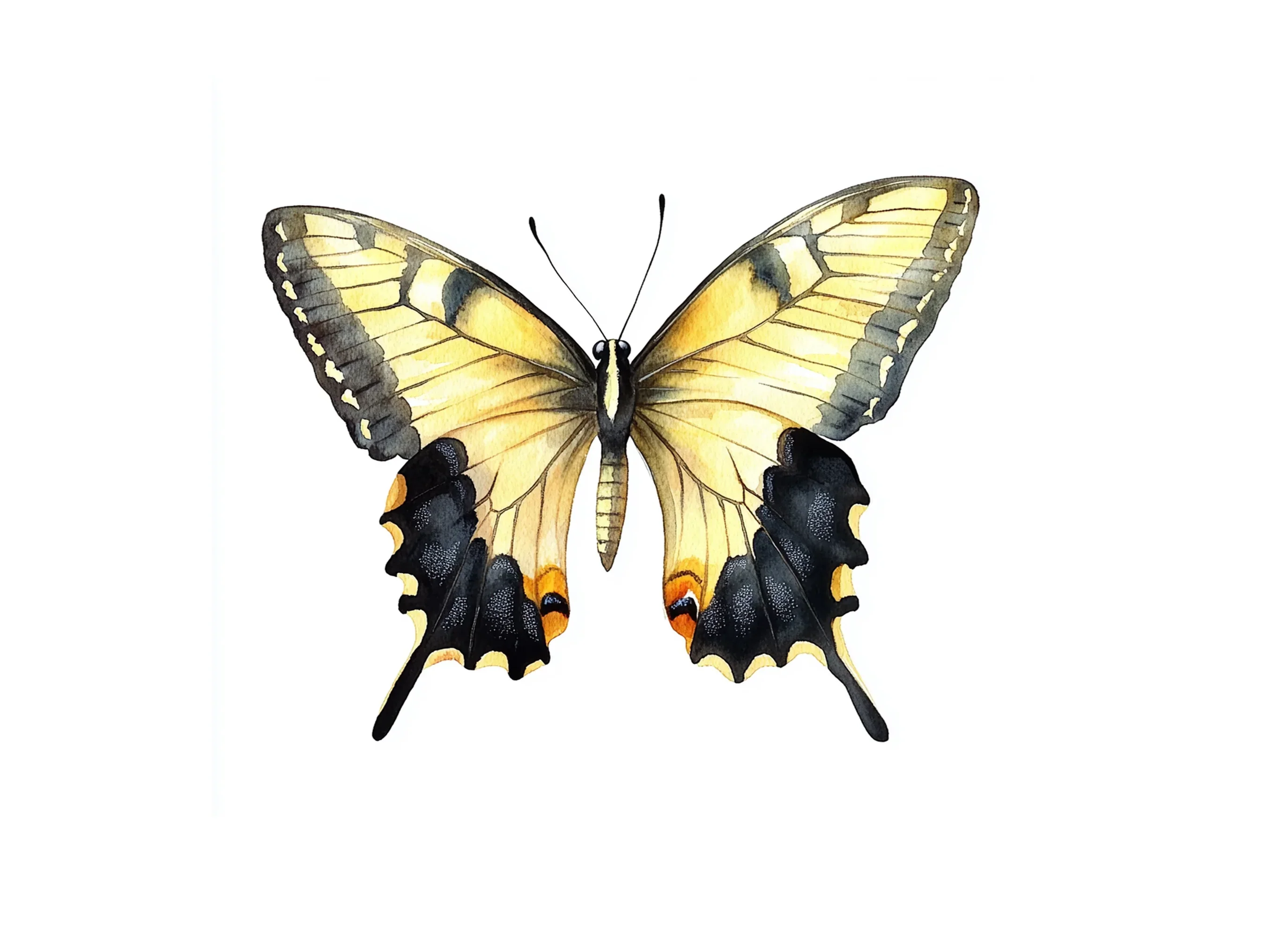 Yellow Swallowtail Butterflies Clipart Bundle - Image 2