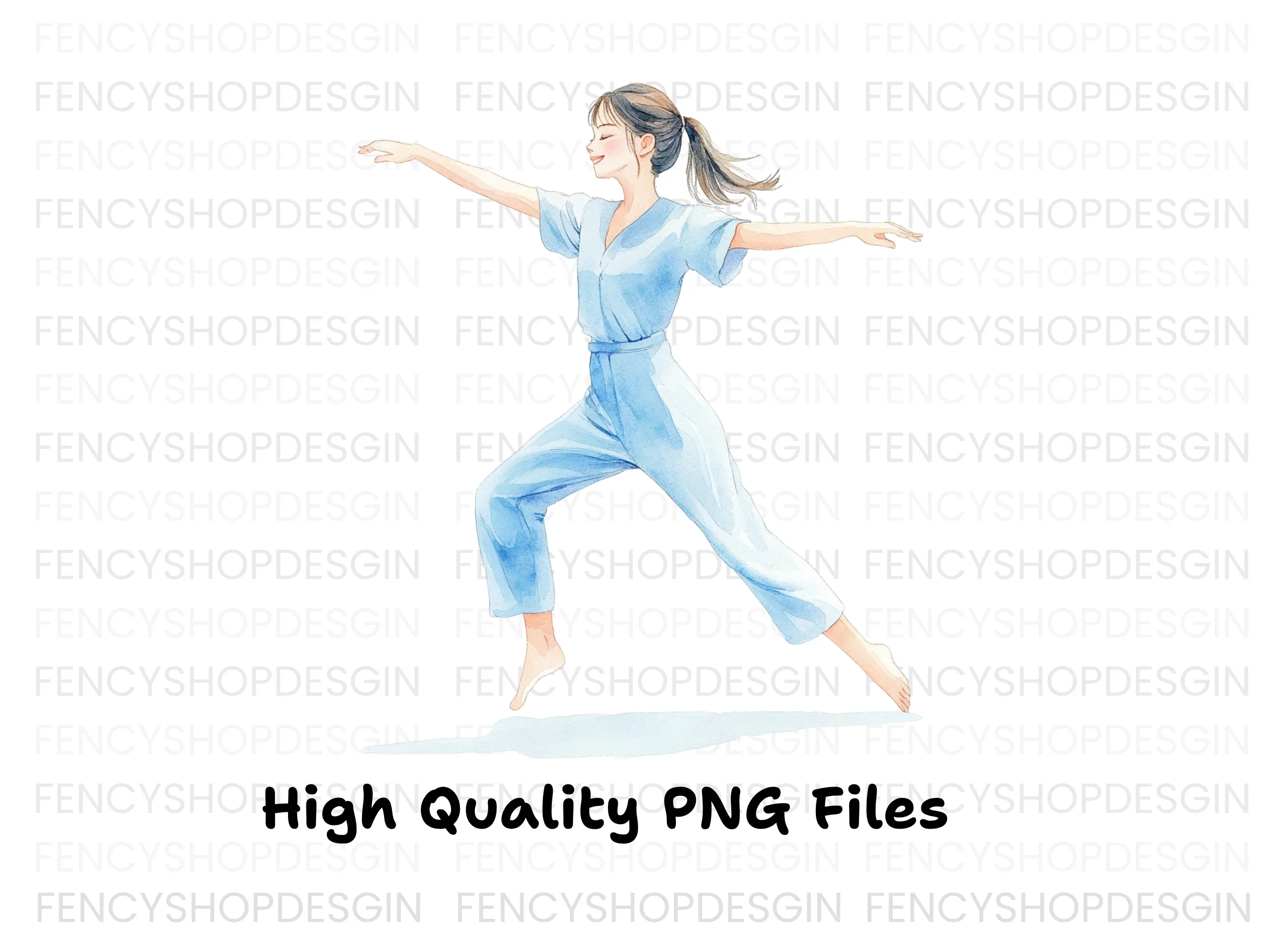Yoga Pose Woman Clipart Bundle - Image 2
