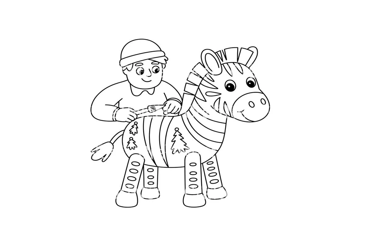 Zebra Toy Crafting Fun Coloring Books - Image 4