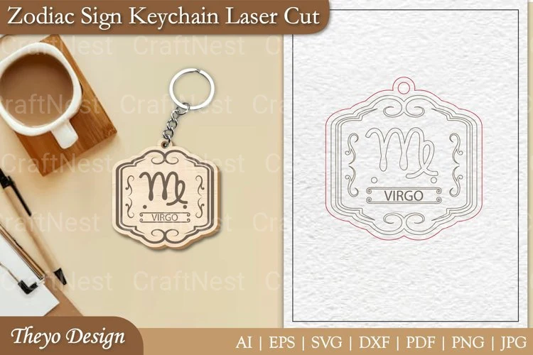 Zodiac Keychain SVG Bundle