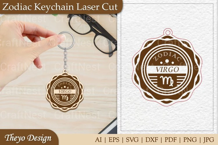 Zodiac Keychain SVG Bundle