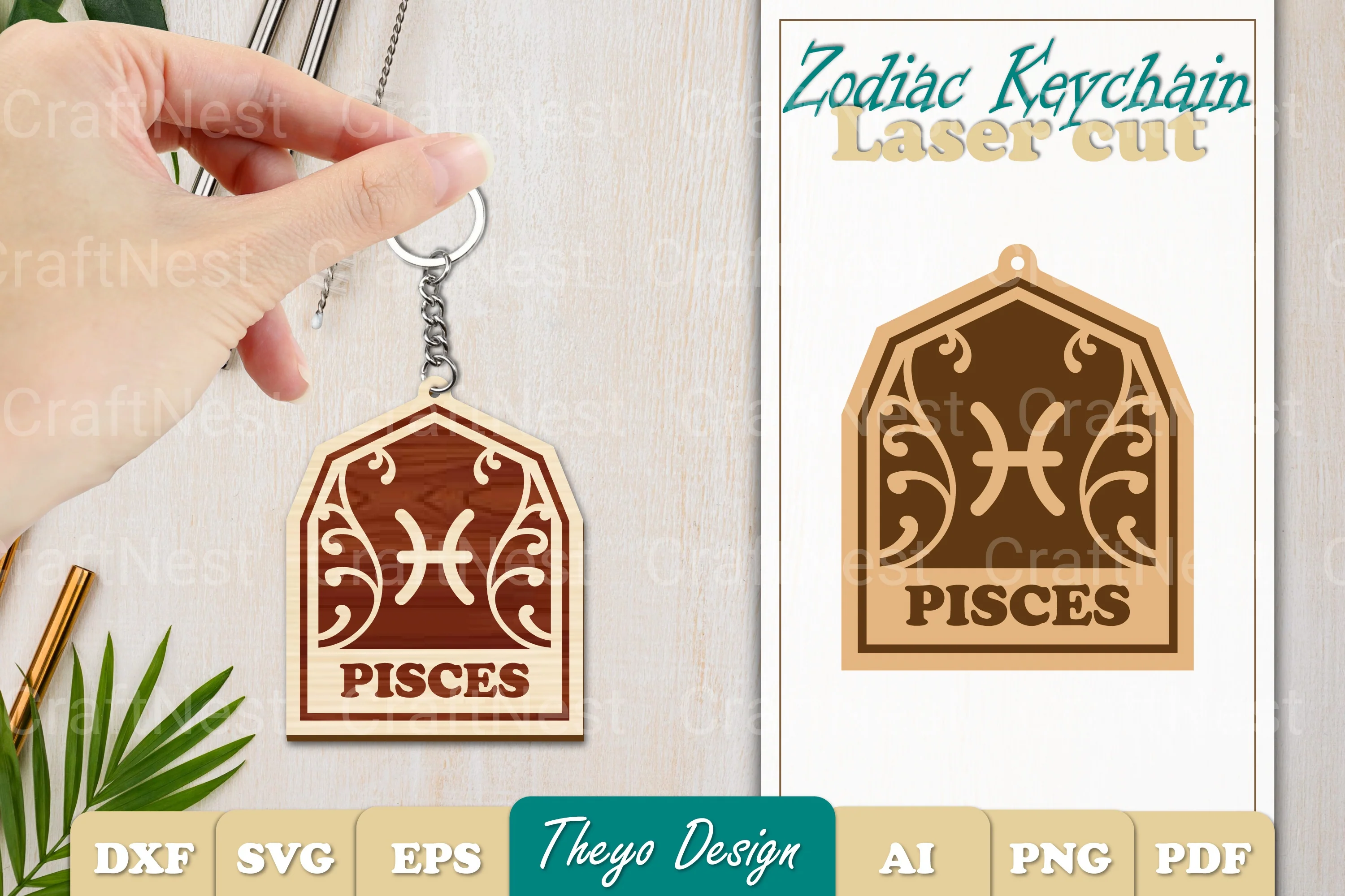 Zodiac Keychain SVG Bundle
