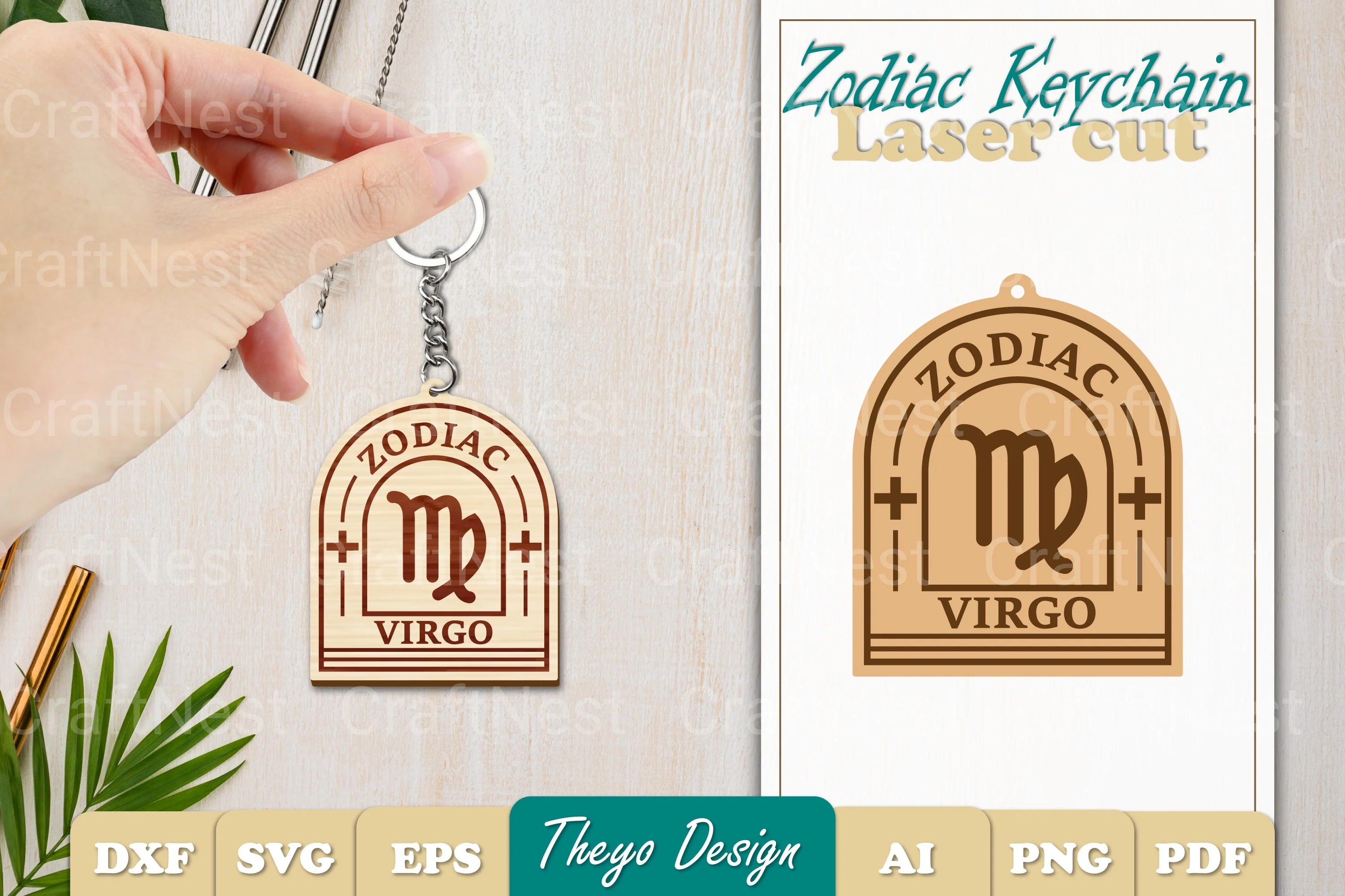 Zodiac Keychain SVG Bundle