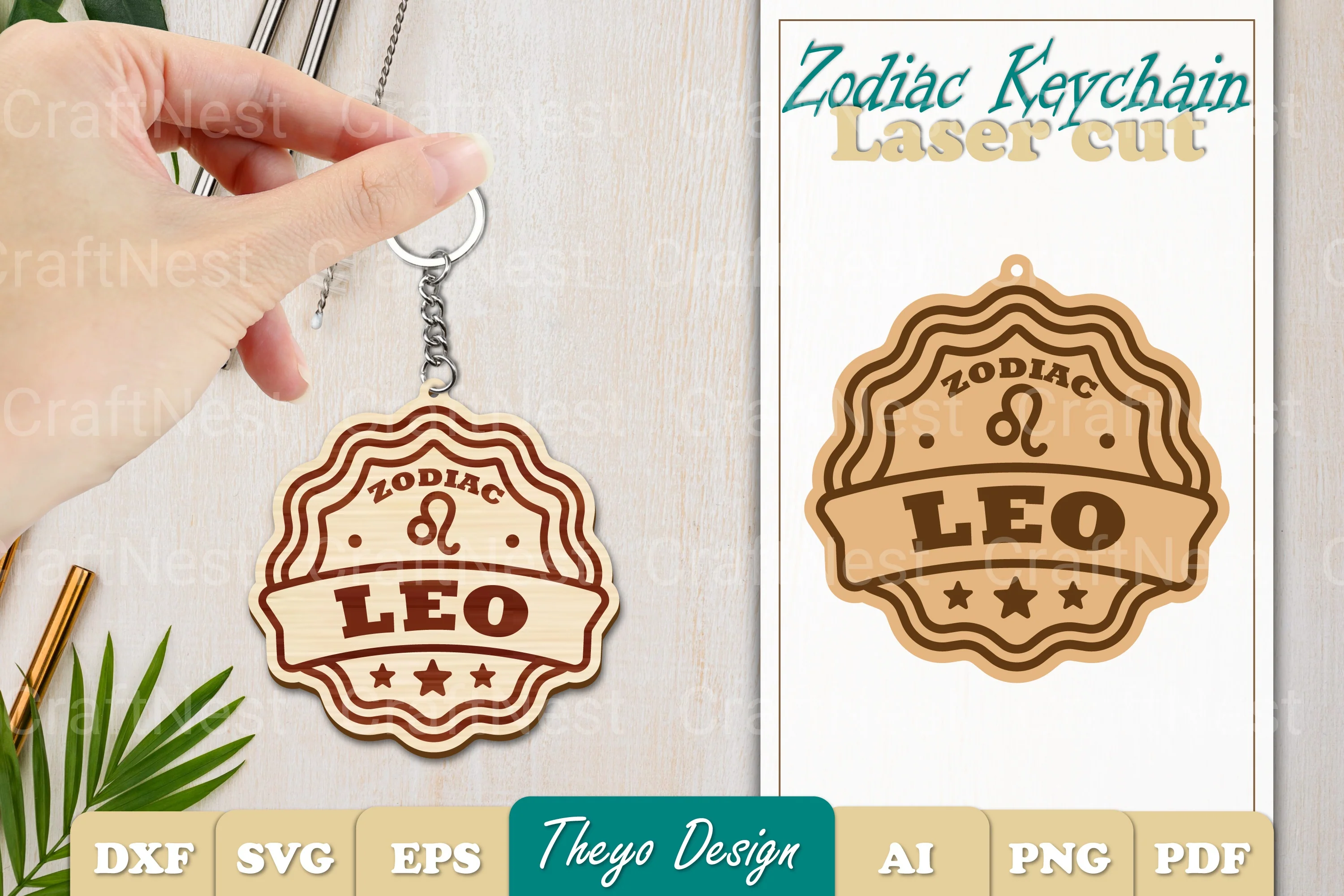 Zodiac Keychain SVG Bundle