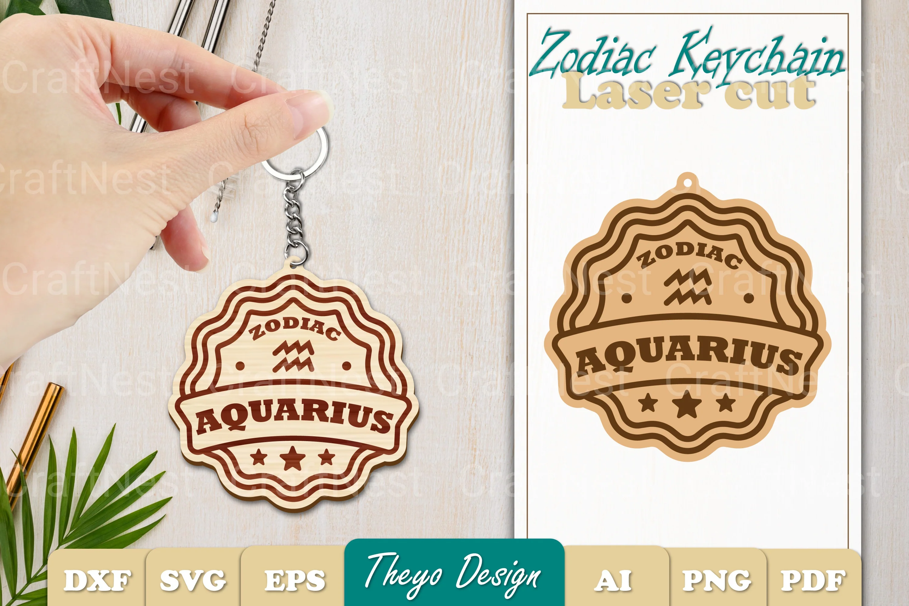 Zodiac Keychain SVG Bundle Collection