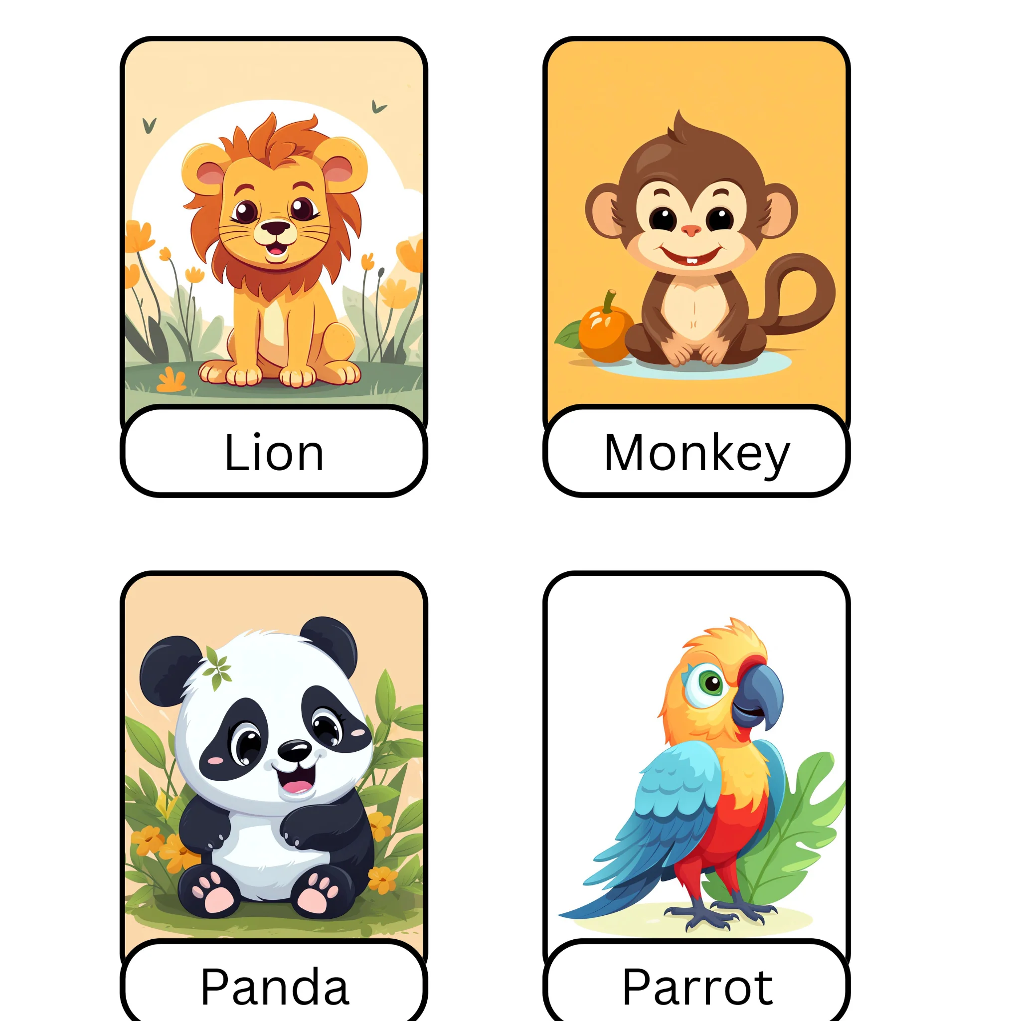 Zoo Animals Flashcards for Kids - Image 3