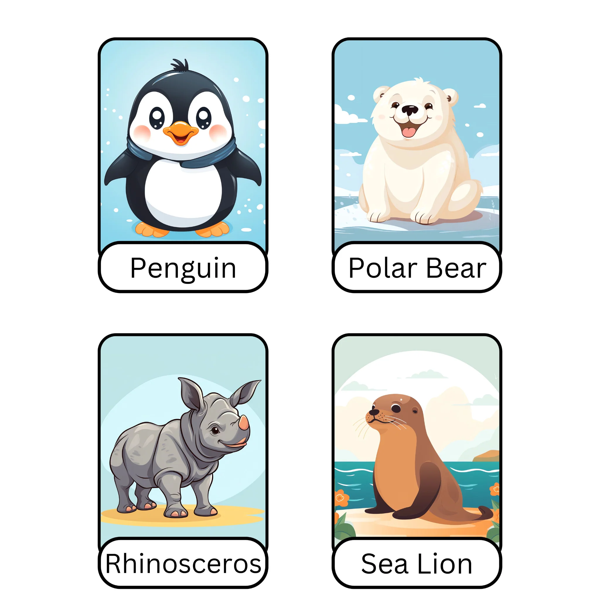 Zoo Animals Flashcards for Kids - Image 4